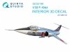 Quinta Studio QD32188 F-104J 3D-Printed coloured Interior on decal paper (Italeri) 1/32